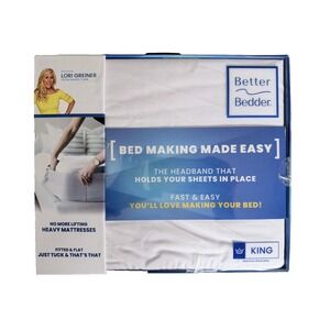 Better Better King Sheet Headband Fitted Flat Lori Shark Tank NEW